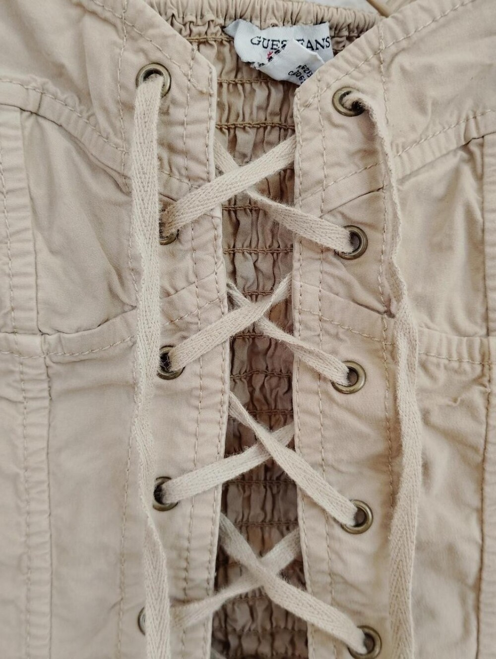 Guess Lace Up Corset Bustier Sleeveless Top / Size XS - Picture 4 of 8